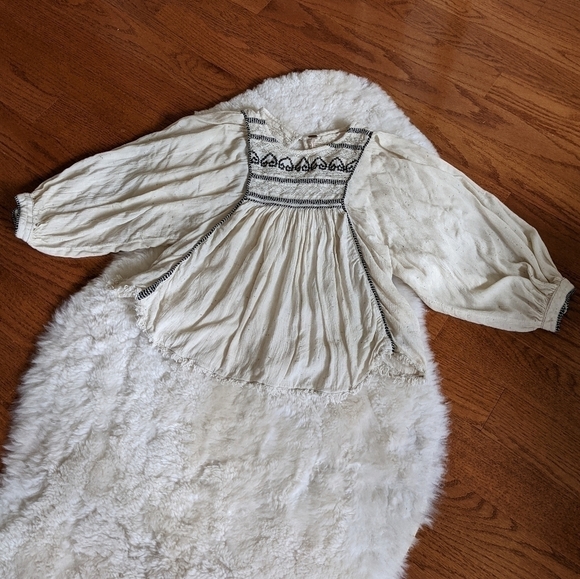 Free PEOPLE Cyprus Avenue embroidered top blouse xs boho bohemian - Picture 12 of 16